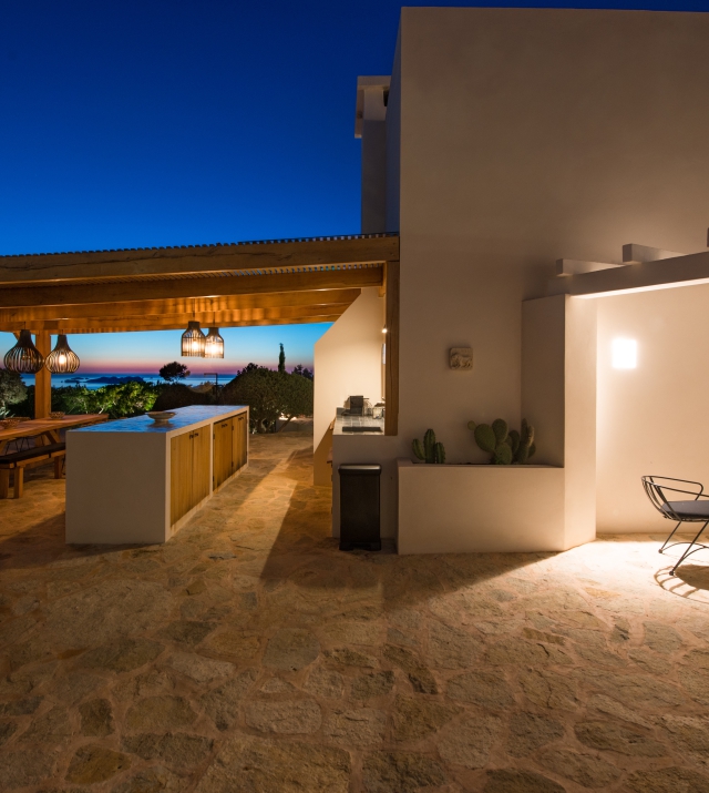 Resa estates ibiza luxury home for sale cala tarida tourise license night outdoor kitchen.jpg